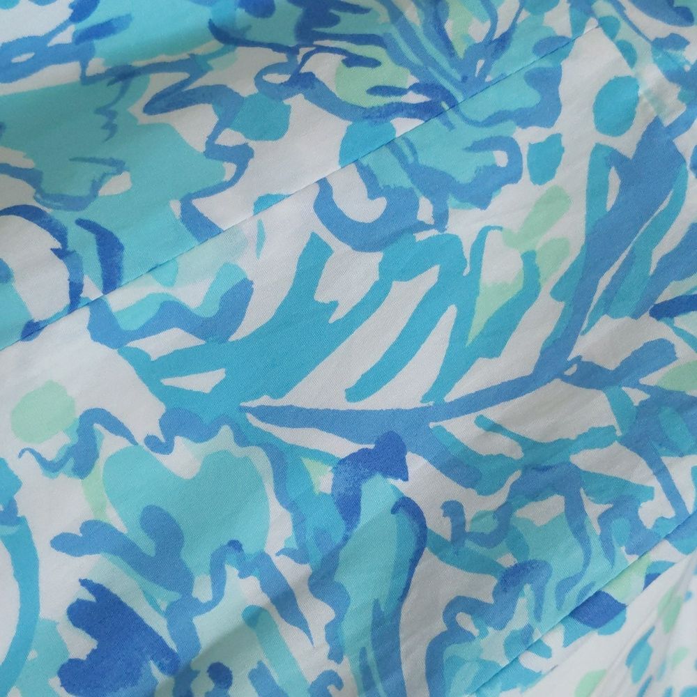 Lilly Pulitzer NWT Kenzie dress in resort white & blues, strapless option 4 - Picture 12 of 14